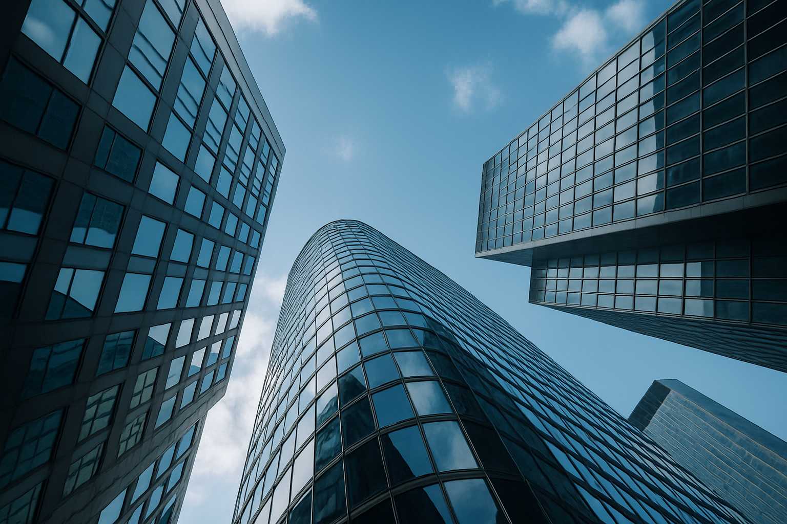 Modern business buildings with the sky in the background-1