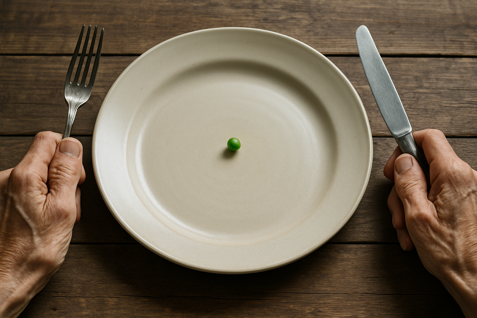 A plate with 1 pea